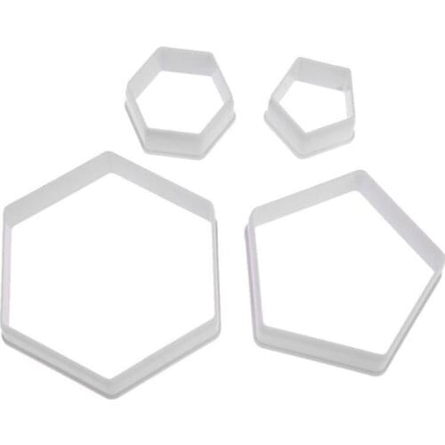 Kitchen Gadget Set Football Shape Hexagon Cookie Fondant Cake Baking Mold DIY Sugar Craft Cake Decoration Tool Cake Stand