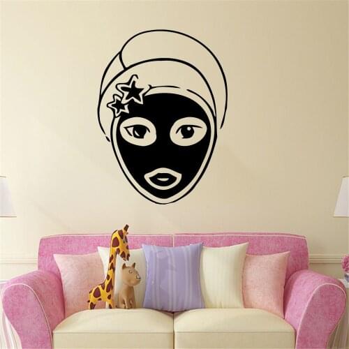 Wall Decal SPA Salon Art Spa Facials Girl Mask Skin Wall Stickers Beauty Salon Girls House Decor Pattern Removable WL328