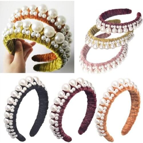 Double Pearl Hair Band Headbands for Women, Velvet Headband, Hair Hoops, Headband, Women Fashion Hair Accessories