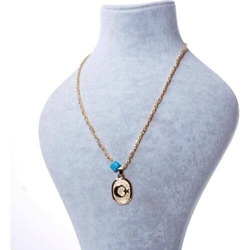 The moon the stars Figure Necklace