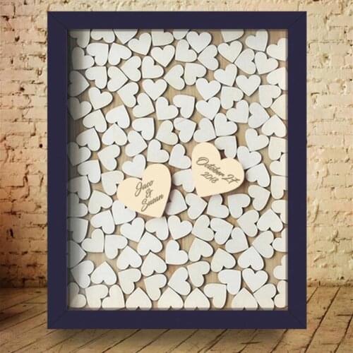 Custom Name and Date Wedding Guest Book Drop Top Box Engagement Guest Book Alternatives Personalized Wedding Decoration