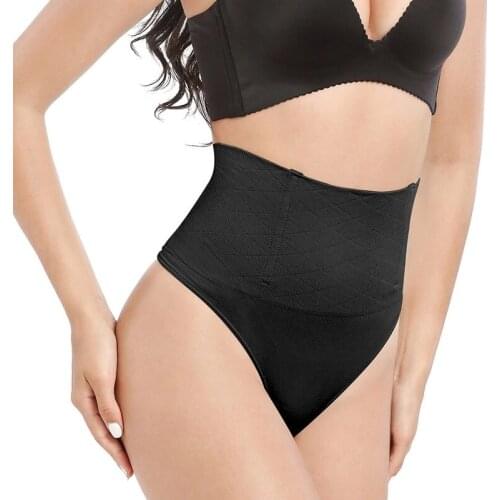 Sexy High Waist Abdomen Thong Hip Raise Body Shaper Panties For Women Tummy Control Slimming Briefs Underwear Ladies G-String