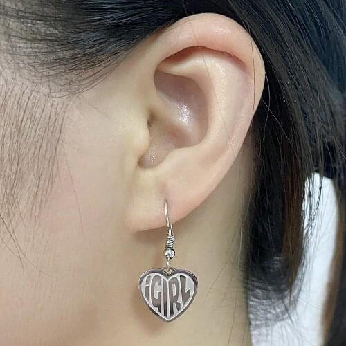 IGIRL Earrings Elegant Stainless Steel I Girl Earring for Women Trendy Fashion Exclusive Harajuku Jewelry Accessories