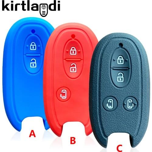 2/3/4 Buttons Silicone Car Key Case Shell for SUZUKI Wagon R Tingray Solio Concept 280 R Vitara Auto Remote Key Holder Cover Fob