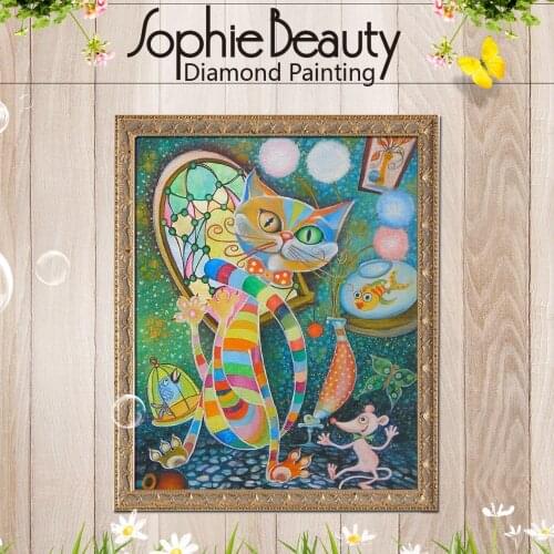 Картины котов по номерам Sophie Beauty China At AliExpress