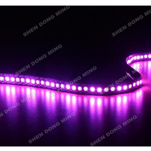 5M 144led 144IC/m built-in IC white/black PCB programmable WS2812 led strip light pixel changeable color RGB led digital strip