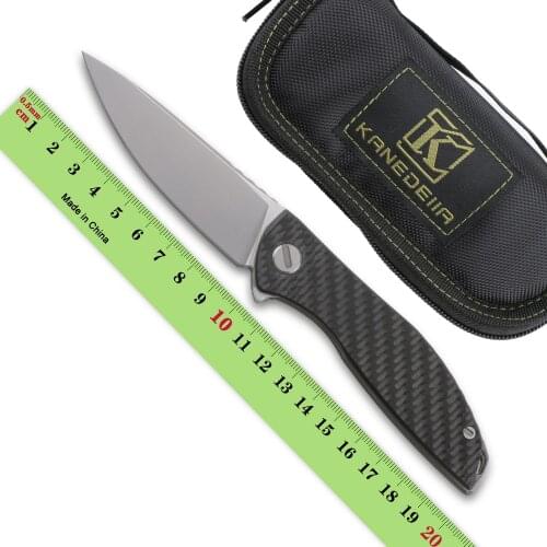 Kanedeiia Tactical knife titanium alloy 3D texture handle hunting practical EDC hand tool Flipper folding knife NEW Hation Zero
