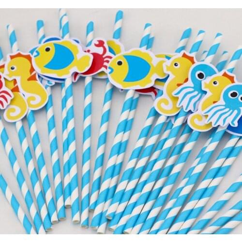Under the Sea Theme Party Favor straw Boxes Candy Boxes Candy Bag Decoration Party Festive Supplies Supplies Under Sea Animal