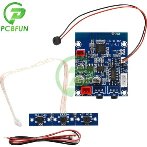 DC 3.6V-30V Stereo Smart Car Bluetooth 4.0 EDR Audio Receiver Module 3.5MM Headphone Jack Input and Output 12V 24V for Arduino