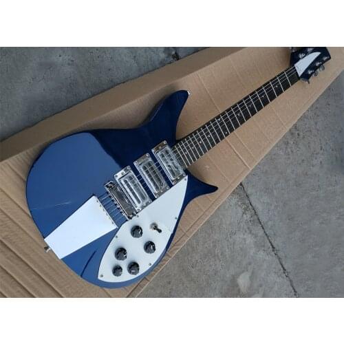 In Stock-6 Strings Navy Blue Electric Guitar with Iron Tailpiece,Rosewood Fretboard,Short Scale