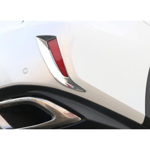 YAQUICKA Chrome ABS Auto Car Rear Tail Fog Light Lamp Frame Trim Cover Styling For Lexus RX 2016 2017 Exterior Accessories