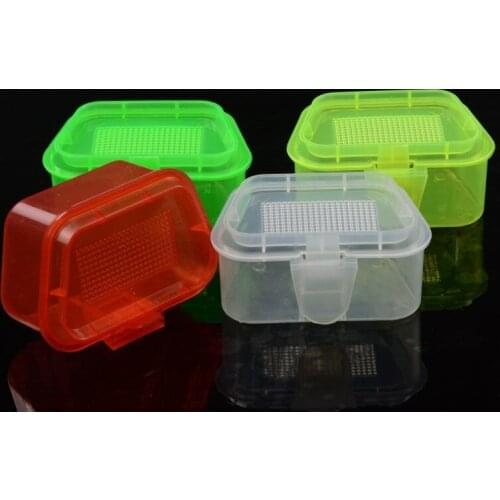 100Pcs Plastic Fishing Tackle Boxes Earthworm Storage Case Tackle Box Small Accessory Box Square Fishhook Box
