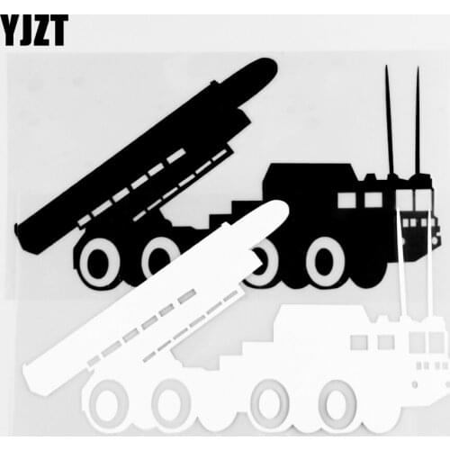 YJZT 9.5×16.5CM Missile Launch Vehicle Creative Domineering Vinyl Car Exterior Decoration Car Sticker Black / Silver 20C-0188