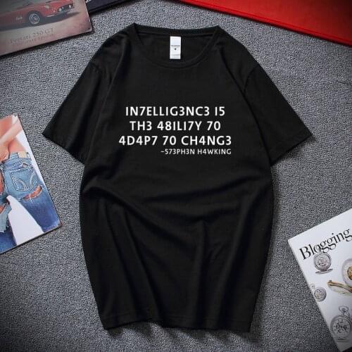Intelligence Is The Ability To Change Geek Nerd Funny T shirt New Summer Fashion Casual Cotton Men tshirt Top Men clothing