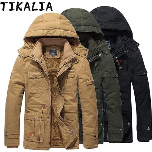 Winter Men Clothing Military Outdoor Jacket Fleece Lined Thick Jacket Cotton Coat Men Hooded Jacket Fashion Clothing Men 2021