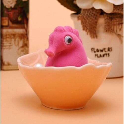 1Pcs Lovely Velvet Hippocampus Shape Earring Necklace Jewelry Box Bracelet Holder Container Little Girl Birthday Party Gift Box