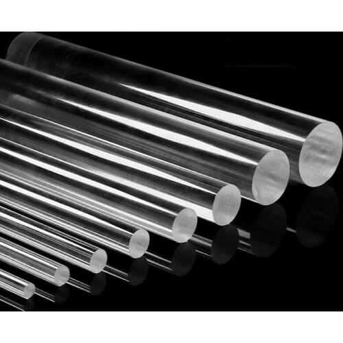 1Pcs Acrylic Solid Rod PMMA Plexiglass High Transparent Round Rods 300mm Length 2mm 3mm 4mm 5mm 6mm 7mm 8mm 9mm 10mm