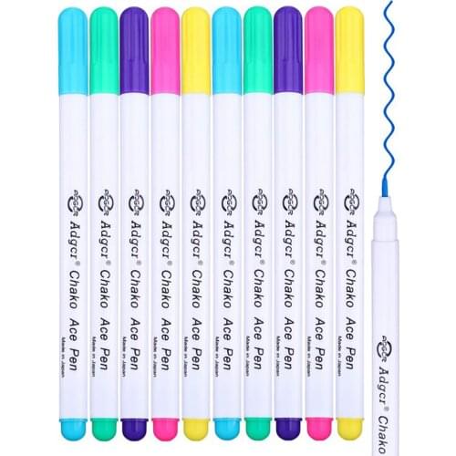 10pcs Disappearing Ink Fabric Marker Pen Water Erasable Pen for Quilting Sewing Dressmaking DIY Craft Marking Tracing Tools