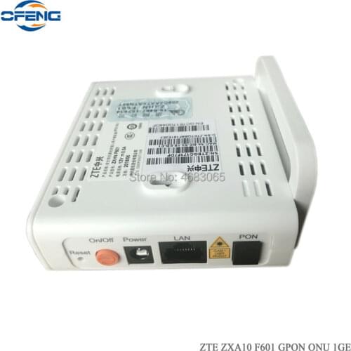 10PCS brand new zte ont F601 GPON Terminal ONU Optical Terminal 1GE Port ,No Box and Power Plug Free Shipping