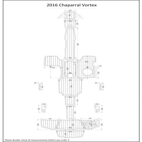 2016 Chaparral Vortex Swim Step & Cockpit Pad EVA Teak Decking 1/4" 6mm