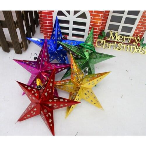 2017 Xmas String Hanging Star Christmas Party Decoration Christmas Tree Ornament