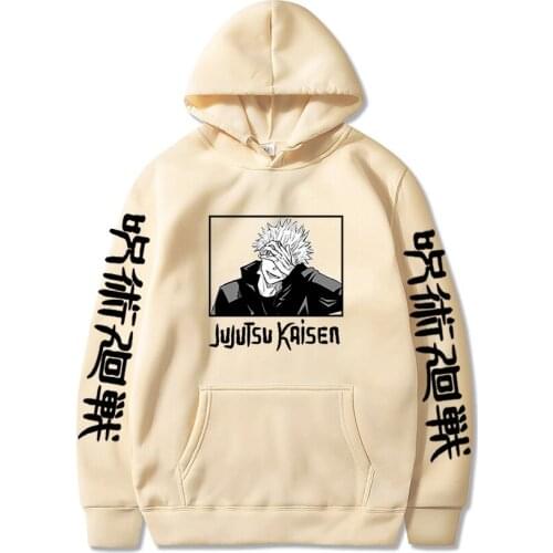 2021 Anime Jujutsu Kaisen Itadori Yuji Kanji Manga Hoodies Man Women Pullover Fleece Warm Cotton Sweatshirt Harajuku Dropship