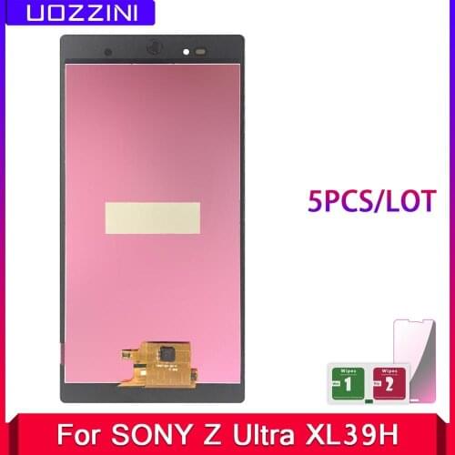 5 Pcs LCD Display 6.44" For Sony Xperia Z Ultra XL39h XL39 C6802 C6806 C6843 C6833 LCD Touch Screen Digitizer Assembly
