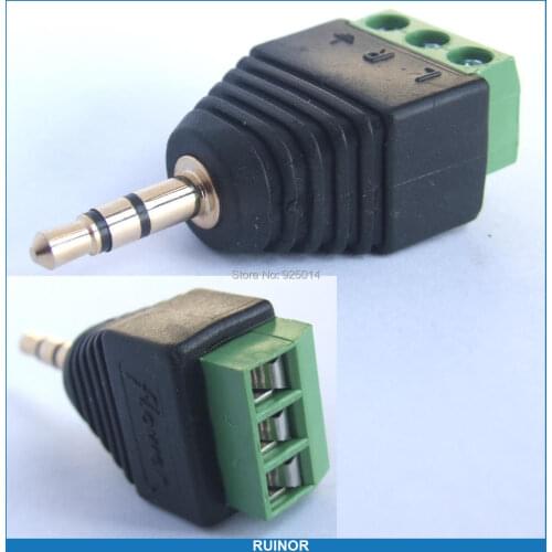 50PCS Stereo 3pin 2.5mm Plug for Screw Audio Terminal Binding Post Headphones