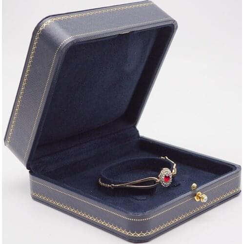 Diamond jewellery boxes and packaging leather paper Bangle case jewelry organizer gift box