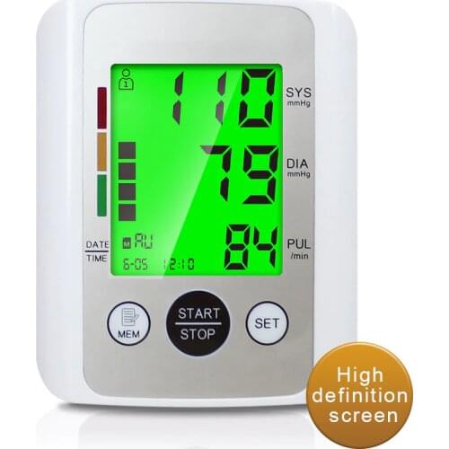 Arm Automatic Blood Pressure Monitor BP Sphygmomanometer Pressure Meter Tonometer for Measuring Arterial Pressure