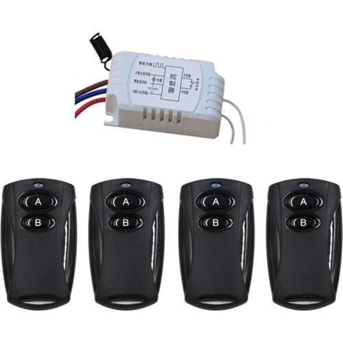 Free Shipping AC220V 1CH Wireless Remote Control Switch with Manual Button Receiver and 4pcs Transmitter Simple and practical