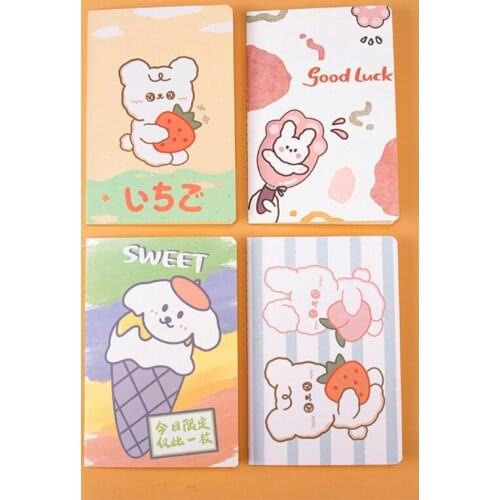Cute Softcover Notebook Cartoon A5 Notebook Locking Line Binding Lined Pages Ideal for student Teacher School Labs