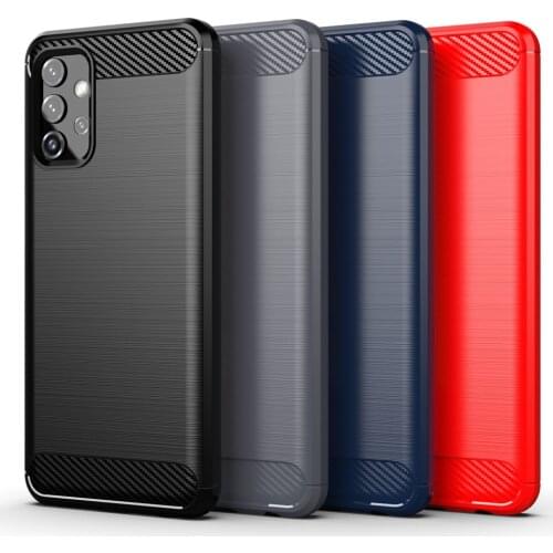 For Samsung Galaxy A32 4G 5G Case Luxury Carbon Fiber Skin Soft Silicone Cover Case For Samsung A32 A 32 SamsungA32 Phone Cases