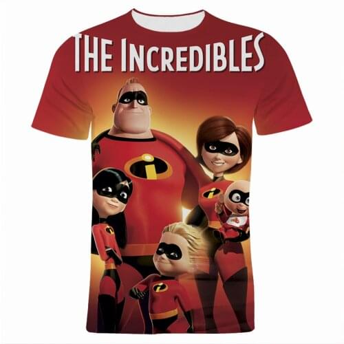 The Incredibles T Shirt Mens clothing 3D Print Summer New Fashion Boy Girl Kid Oversized T-Shirts Streetwear Women Short sleeve