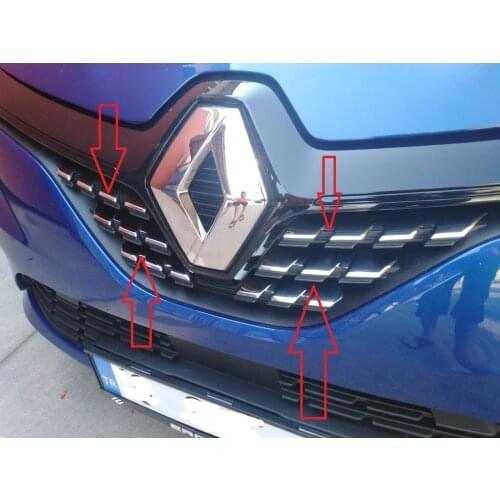 Renault Clio 5 HB-Front Grille 6 Piece Chrome 2020 New Clio Chromium Styling Modified Accessories Car Exterior Accessories chrome Application