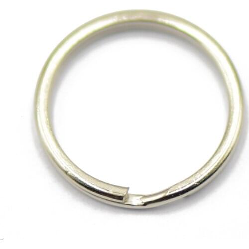 Prettyia Stainless steel Split Key Rings Hoop Ring Loop Keychain 18mm 50x