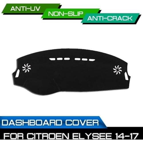 Car Dashboard Mat for Citroen C-Elysee 2014 2015 2016 2017 Anti-dirty Non-slip Dash Cover Mat UV Protection Shade