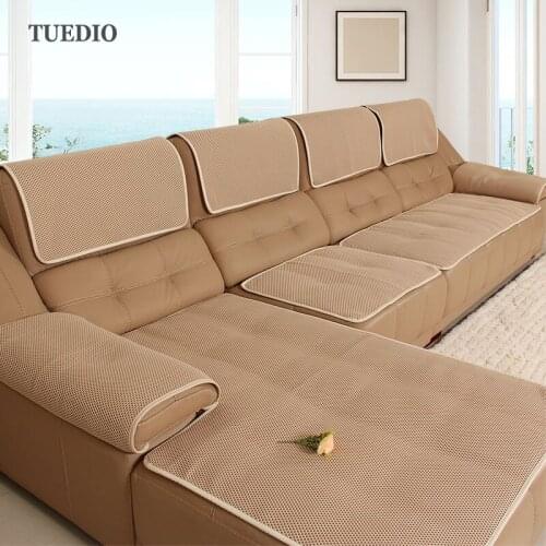 TUEDIO High Quality Leather Sofa Cover Summer Chair Seat Couch Cover Plaid Sofa Slipcover Dustproof Sofa Cover For Living Room