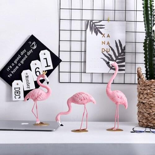 Creative Nordic Style Desktop Ins Flamingo Animal Decorative Bedroom Living Room Shop Window Home Decoration Accessories