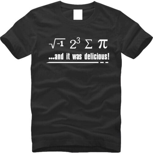 LetsKeep nerdy math T-shirt Unisex EU Size Plus Size Tee Shirt S-3XL Summer fitness humor t shirts math is delicious , MA039