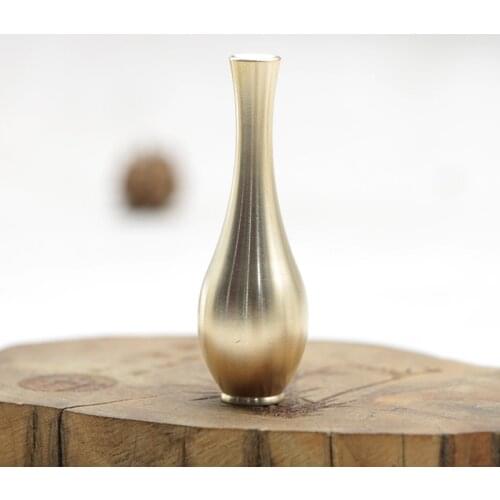 1pc Pure Copper Mini Small Vase Decoration Desktop Copper Vase Decoration Metal Living Room Flower Arrangement