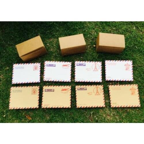 20 PCS\lot Kraft Paper \ White Mini Vintage ArchitectureWallet Envelope Postcard Letter Retro Large School Student Coloffice St