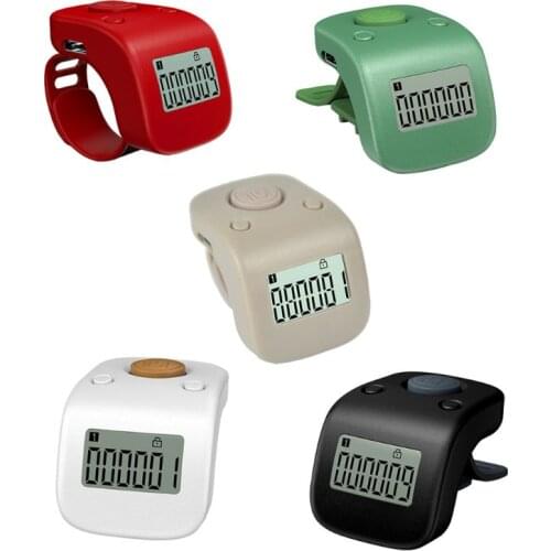 Mini Rechargeable Digital LCD Electronic Finger Ring Hand Tally Counter Six/6 Digit Buddha beads/Prayer Counter Clicker