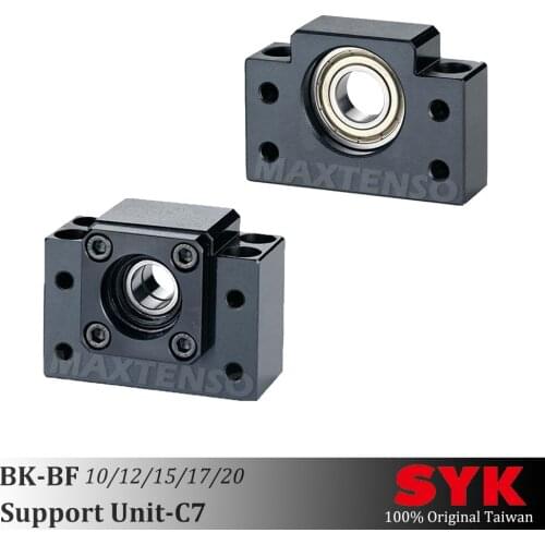 SYK Support Unit Set Professional BK10 BK12 BK15 BK17 BK20 and BF10 BF12 BF15 BF17 BF20 for ball screw BKBF one set CNC Taiwan