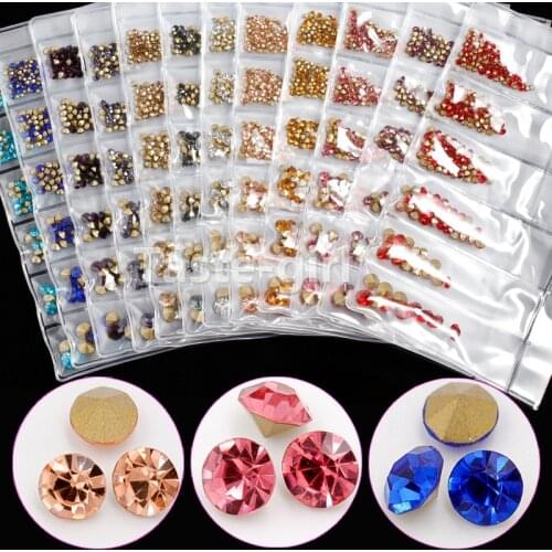New arrival 1 Pack mixed size sharp bottom resin glitter nail art decorations rhinestones gems manicure nails accessories