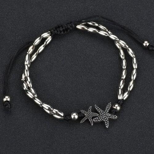 Vintage Ethnic Style Starfish Rune Foot Chain Ankle Bracelets for Women Bohemian Beach Silver Color Adjustable Anklets Jewelry