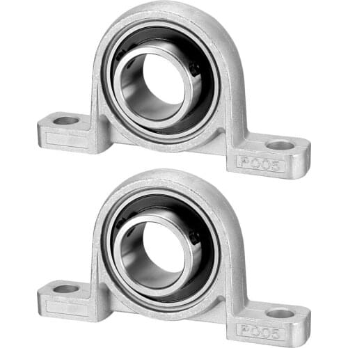 Uxcell KP Pillow Block Bearing 8mm/10mm/12mm/17mm/20mm/25mm/30mm/35mm Bore Diameter Zinc Alloy/Chrome Steel Set Screw Lock
