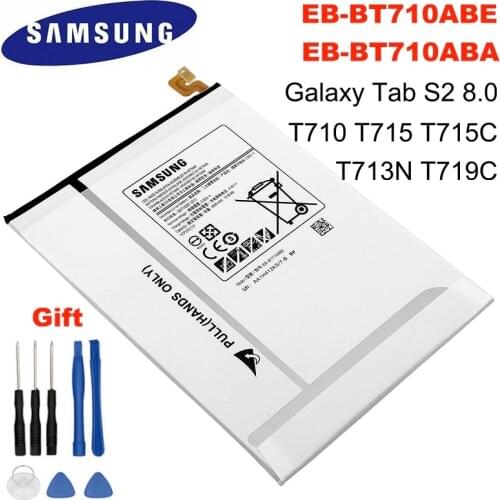 SAMSUNG Original Tablet EB-BT710ABA EB-BT710ABE 4000mAh battery For Samsung Galaxy Tab S2 8.0 SM-T710 T713 T715 T719C T713N+Tool