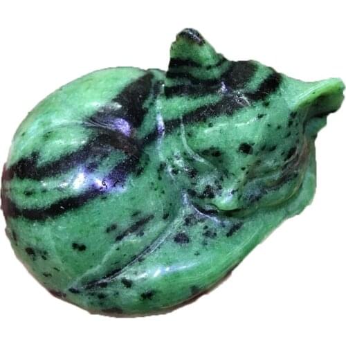 Natural Quartz Carved Crystal Cat Figurine Opal Obsidian Healing Mineral Gem Chakras Stone Reiki Energy Home Decoration Gift