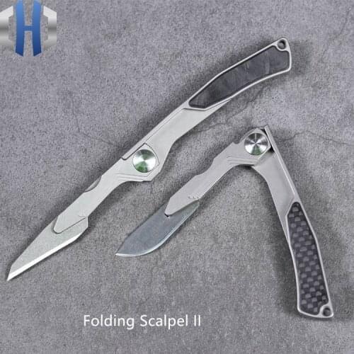 2019 Hot Sale Titanium Folding Knife Outdoor Pocket Knife Portable Mini Knife Utility Scalpel